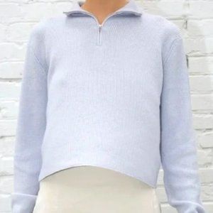 Brandy Melville Cropped Casey Sweater in Dusty Lavender